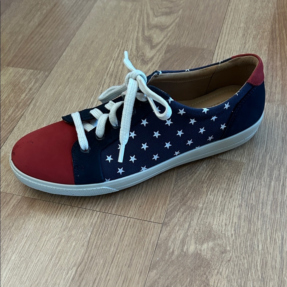 Red and Blue Star Pattern Sneakers
